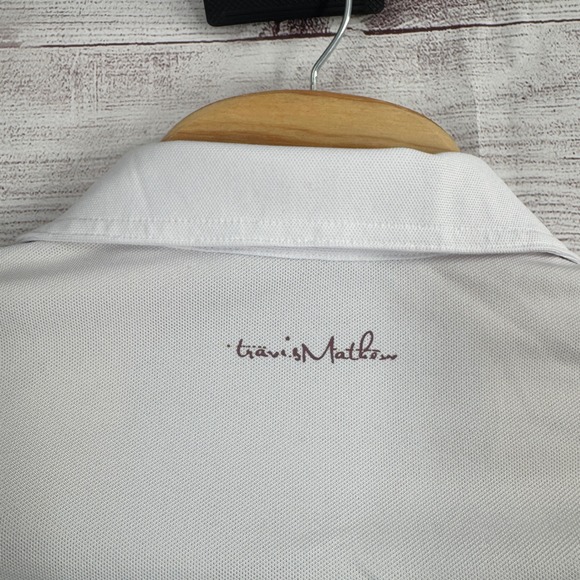Travis Mathew Golf Polo Shirt‎ Medium Striped Athletic Performance Del Paso - Picture 8 of 10